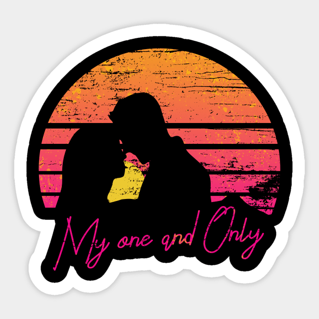 Funny valentines day cute design for couples My one and only Sticker by Goldewin